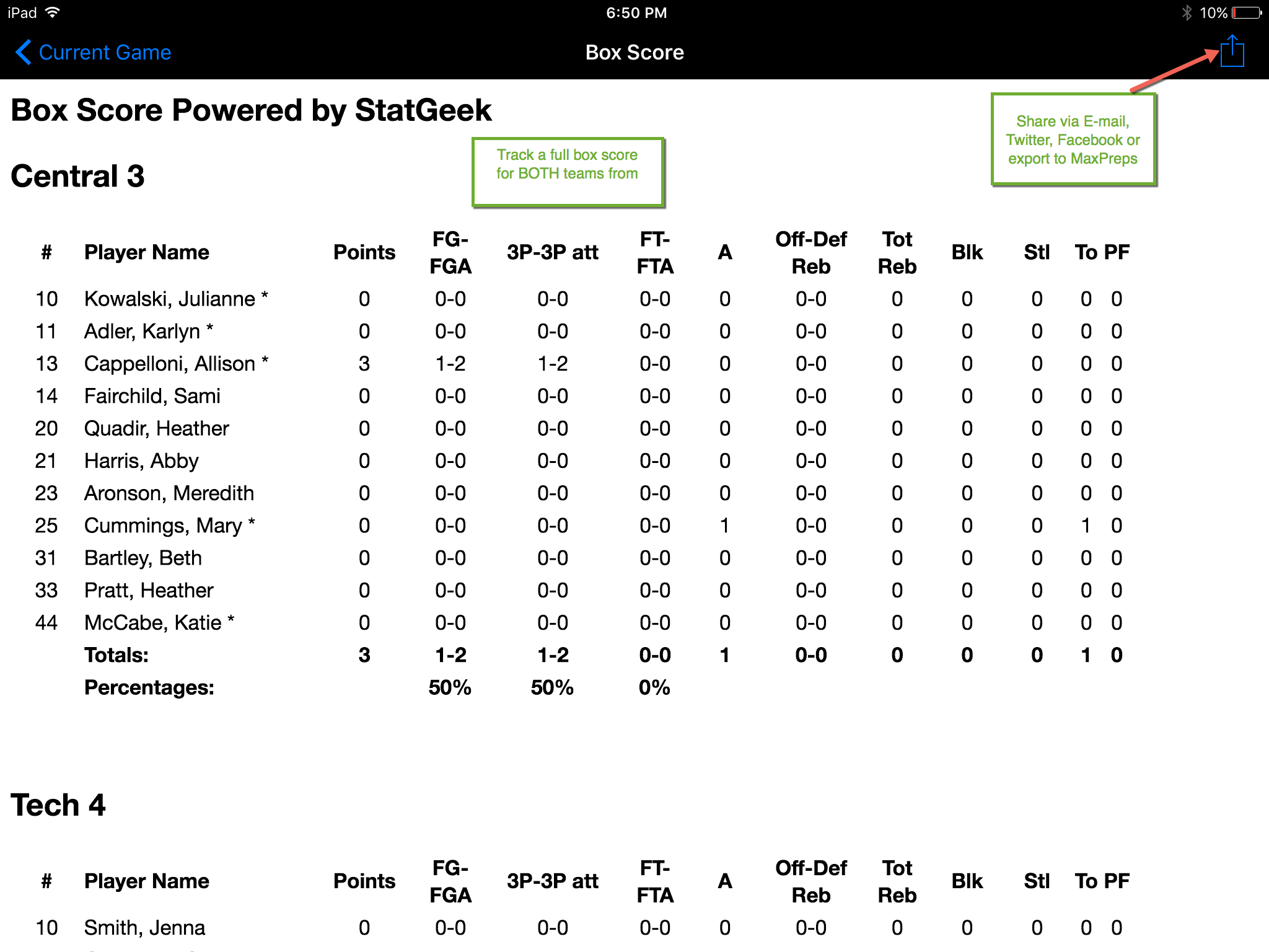 How To Use Ultimate Basketball Stats for Ipad StatGeek